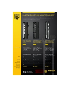 Купить Набор инструментов для замены колес Berger BG усиленный, 5 предметов BG2166  в E-mobi
