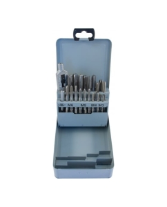 Купить Набор метчиков Thorvik T-COMBO трехпроходные, ручные, универсальные, 22 предмета MTS22 52886  в E-mobi