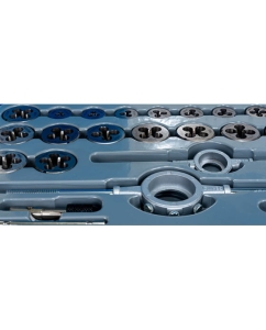 Купить Набор метчиков и плашек "ПРОФЕССИОНАЛ", сталь Р6М5, 110 предметов ЗУБР 28110-H110  в E-mobi