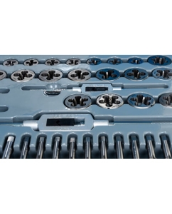 Купить Набор метчиков и плашек "ПРОФЕССИОНАЛ", сталь Р6М5, 110 предметов ЗУБР 28110-H110  в E-mobi