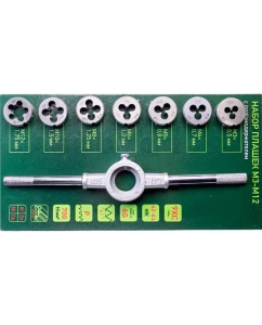 Купить Набор плашек (М3-М12; 8 предметов) СИБРТЕХ 77309  в E-mobi