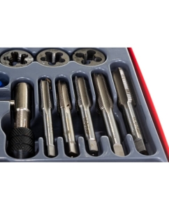 Купить Набор метчиков и плашек Зубр МАСТЕР сталь 9ХС, 35 предметов 28117-H35_z01  в E-mobi