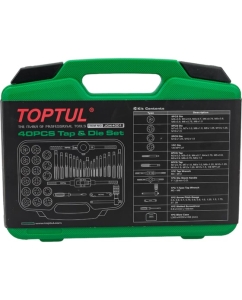 Купить Набор метчиков и плашек TOPTUL М3-М12, 40 предметов JGAI4001  в E-mobi