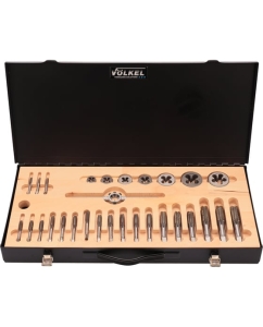 Купить Набор метчиков и плашек VOELKEL BSW 1/4-3/4 HSS-G 35пр V48032  в E-mobi