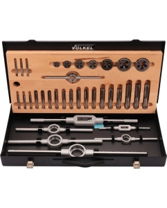 Купить Набор метчиков и плашек VOELKEL UNC 1/4-3/4 HSS-G 35пр V48051  в E-mobi