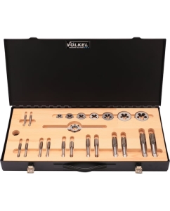 Купить Набор метчиков и плашек VOELKEL UNF 1/4-3/4 HSS-G 28пр V48061  в E-mobi