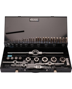 Купить Набор метчиков и плашек VOELKEL M3-M20 HSSE 52пр V49251  в E-mobi