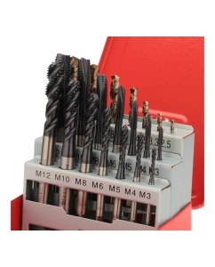 Купить Набор машинных метчиков H-Tools M3-M12 HSSE-TiALN DIN371/376 + сверла 21пр 245054FHT  в E-mobi