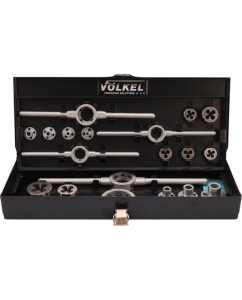 Купить Набор плашек VOLKEL М3-М12 DINEN22568 HSS-G 19 предметов V49599  в E-mobi