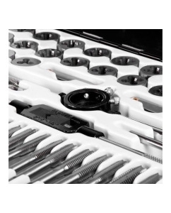 Купить Набор метчиков и плашек AV Steel 60 предметов, М3-М12, 1/4"-1/2" в металлическом кейсе AV-921215  в E-mobi