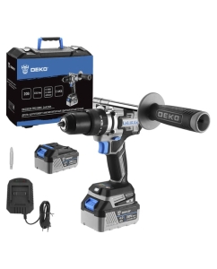 Купить Аккумуляторная ударная бесщеточная дрель-шуруповерт DEKO DKCID20 PRO в кейсе, 20 В, 135 Нм, 2x4.0 Ач 063-4437  в E-mobi