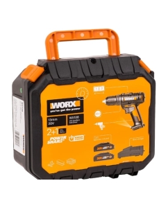 Купить Аккумуляторная дрель-шуруповерт WORX WX108 45Нм, 20В, 2Ач x2, ЗУ 2А, кейс  в E-mobi