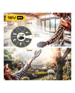 Купить Дрель-шуруповерт аккумуляторный Kolner 18V UNI-M, BL, 34/15 Нм, Коlner KDD 18BL-2K, 8020100563  в E-mobi