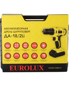 Купить Аккумуляторная дрель-шуруповерт Eurolux ДА-18/2Li 72/14/40  в E-mobi