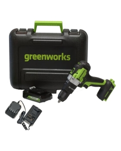 Купить Аккумуляторная дрель-шуруповерт GreenWorks GD24DD60K2 3704107UA  в E-mobi