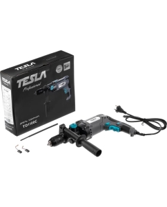 Купить Дрель ударная Tesla TD1100С 1100Вт, 13мм 0-3000/0-1100об/мин, две скорости, мет патрон в коробке 843193  в E-mobi