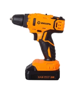 Купить Аккумуляторная дрель-шуруповерт Вихрь ДА-20Л-2КА с набором оснастки, 65 предметов 72/14/36  в E-mobi