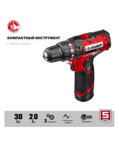 Купить Дрель-шуруповерт ЗУБР 12В, 1 АКБ 2Ач, в коробке ДШЛ-125-21  в E-mobi