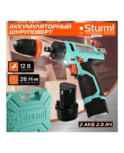 Купить Аккумуляторная дрель-шуруповерт Sturm CD3212SC  в E-mobi