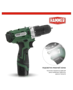 Купить Аккумуляторная дрель-шуруповерт Hammer Flex 12 В, 1x1.5 Ач, Li-ION, 10 мм, 0-350/0-1400 об/мин, 26 Нм ACD12CS 645151  в E-mobi