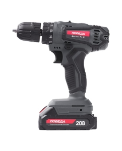 Купить Аккумуляторная дрель-шуруповерт ПОБЕДА ДА-20/2 Ли-М, 20В, 2,0Ач, 2 АКБ, 38Нм, кейс, комплект сверл и бит 180201702  в E-mobi