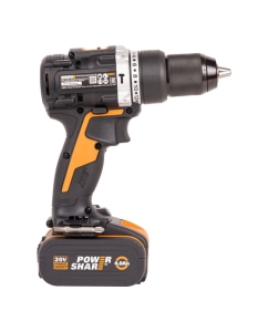 Купить Ударная аккумуляторная дрель-шуруповерт WORX 60 Нм, 20 В, бесщеточная, 4 Ач x 2, ЗУ 2 А, кейс WX352.1  в E-mobi