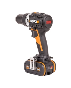 Купить Ударная аккумуляторная дрель-шуруповерт WORX 60 Нм, 20 В, бесщеточная, 4 Ач x 2, ЗУ 2 А, кейс WX352.1  в E-mobi