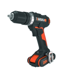 Купить Ударная аккумуляторная дрель-шуруповерт WORX 50 Нм, 20 В, 2 Ач x 2, ЗУ 2 А, кейс WX370  в E-mobi