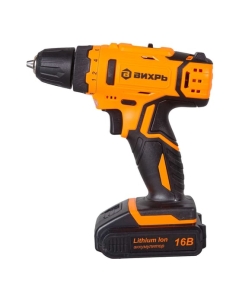 Купить Аккумуляторная дрель-шуруповерт Вихрь ДА-16Л-2КА с набором оснастки, 65 предметов 72/14/49  в E-mobi