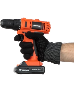 Купить Набор электроинструмента ЕРМАК 29 предметов, шуруповерт 20В (2Ач, 2шт, 35Нм) 691-047  в E-mobi