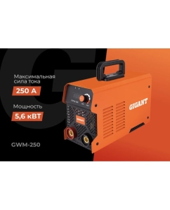 Купить Инверторный сварочный аппарат (250 А; дисплей; кабель 2.5+1.5 м) Gigant GWM-250  в E-mobi