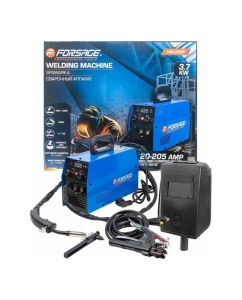 Купить Сварочный аппарат Forsage 3.7 кВт, 230 В, диаметр электрода - 1.6-3.2 мм, диаметр проволоки - 0.8-1мм, сварочный ток - 20-205 А F-MIG-205P(58933)  в E-mobi