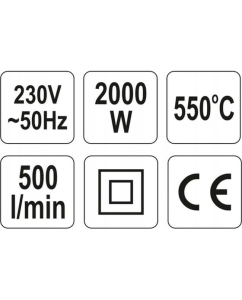 Купить Технический фен YATO 550C YT-82288  в E-mobi
