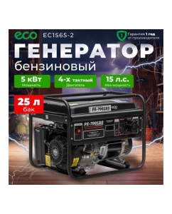 Купить Бензиновый генератор ECO PE-7001RS Black Edition EC1566-2  в E-mobi