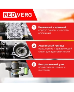 Купить Электрическая мойка высокого давления RedVerg RD-HPW1200 1200 Вт  в E-mobi