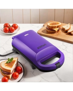 Купить Сэндвич-тостер Kitfort КТ-3691 фиолетовый  в E-mobi