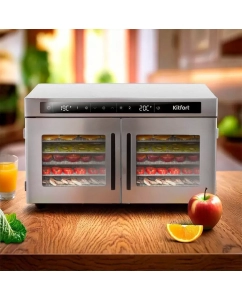 Купить Сушилка для овощей и фруктов Kitfort KT-4935 серебристый; черный  в E-mobi