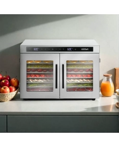 Купить Сушилка для овощей и фруктов Kitfort КТ-4936 серебристый; черный  в E-mobi