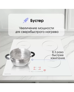 Купить Встраиваемая варочная панель индукционная Zigmund &amp; Shtain CI 35.6 W белый  в E-mobi