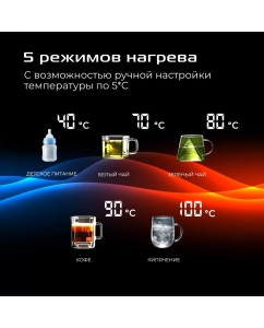 Купить Чайник электрический RED SOLUTION AM108D 1.7 л черный  в E-mobi