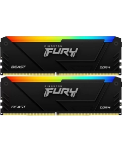 Купить Оперативная память Kingston Fury Beast RGB (KF432C16BB2AK2/64), DDR4 2x32Gb, 3200MHz в E-mobi