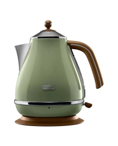 Купить Чайник электрический Delonghi IconaVintage 1.7 л зеленый, коричневый  в E-mobi