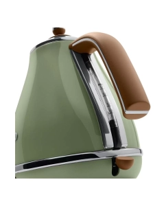 Купить Чайник электрический Delonghi IconaVintage 1.7 л зеленый, коричневый  в E-mobi