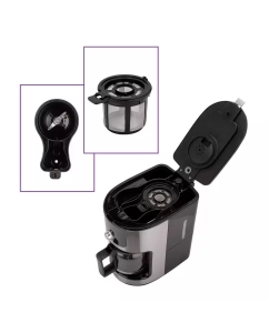 Купить Кофемашина автоматическая Kitfort КТ-782 черный  в E-mobi