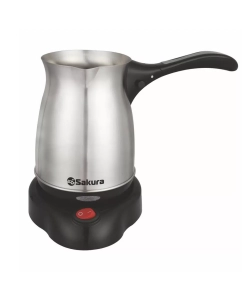 Купить Турка для кофе электрическая SAKURA SA-6112S (0.5) нержавеющая сталь/ Складная ручка в E-mobi