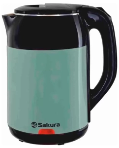 Купить Чайник электрический SAKURA SA-2168BGR 1.8 л зеленый, черный в E-mobi