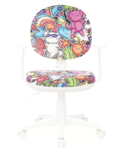 Купить Кресло детское Бюрократ Ch-w356axsn мультиколор, ткань, пластик, CH-W356AXSN/MASKARAD  в E-mobi