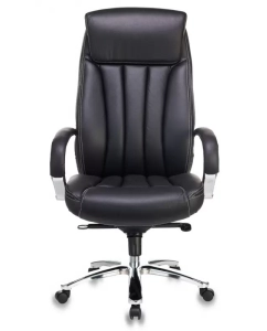 Купить Кресло руководителя Бюрократ T-9922SL/BLACK, черный/серебристый  в E-mobi