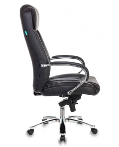 Купить Кресло руководителя Бюрократ T-9922SL/BLACK, черный/серебристый  в E-mobi