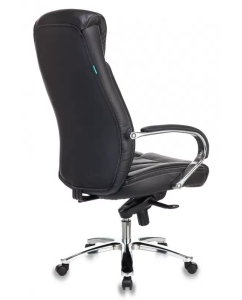 Купить Кресло руководителя Бюрократ T-9922SL/BLACK, черный/серебристый  в E-mobi